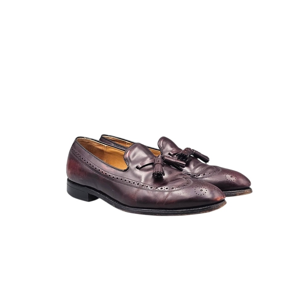 Johnston & Murphy Mens 10.5 D Aristocraft Burgundy Tassel Loafers 24-8563